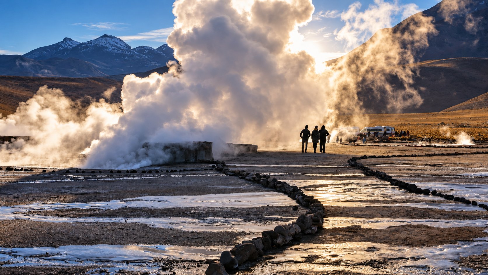 Geyser del Tatio y Poblado de Machuca